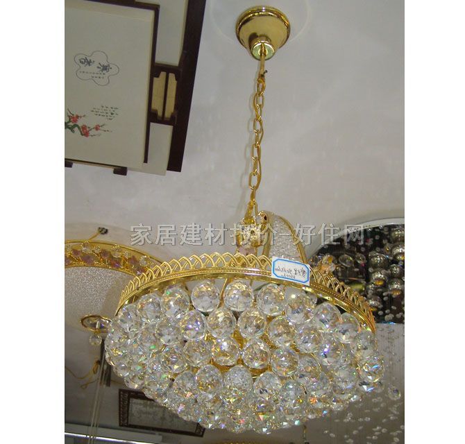 尊煌吊燈 9063/450 金屬燈架+真水晶燈罩 大型奢華式 Φ450mm 白色