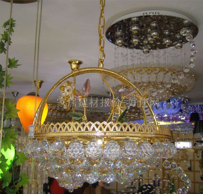 尊煌吊燈 9063/450 金屬燈架+真水晶燈罩 大型奢華式 Φ450mm 白色