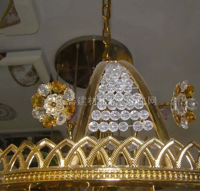 尊煌吊燈 9063/450 金屬燈架+真水晶燈罩 大型奢華式 Φ450mm 白色