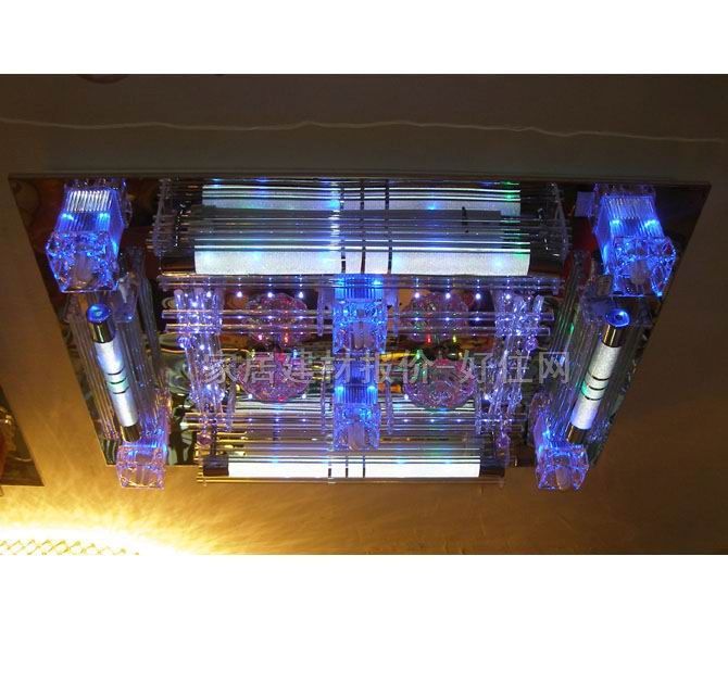 恒萊特吸頂燈 LED餐廳吸頂燈6063 方形 950mm×700mm 大型奢華風(fēng)格 彩色玻璃