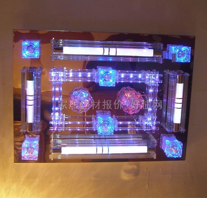 恒萊特吸頂燈 LED餐廳吸頂燈6063 方形 950mm×700mm 大型奢華風(fēng)格 彩色玻璃