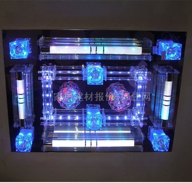 恒萊特吸頂燈 LED餐廳吸頂燈6063 方形 950mm×700mm 大型奢華風(fēng)格 彩色玻璃
