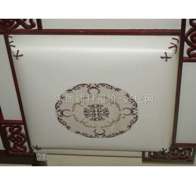 澳普吸頂燈 書(shū)房\起居室吸頂燈6186 方形 古典傳統(tǒng)風(fēng)格 白底帶圖案羊皮紙