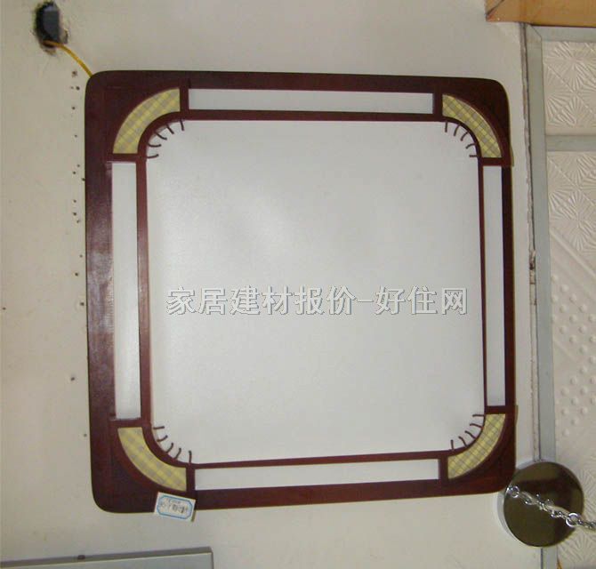 金韻福吸頂燈 書房\起居室吸頂燈6167/中 方形 古典傳統風格 白底帶圖案羊皮紙