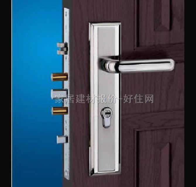 固力木門鎖 3301 AA11右 45mm-55mm 不銹鋼 執(zhí)手鎖 閃銀色