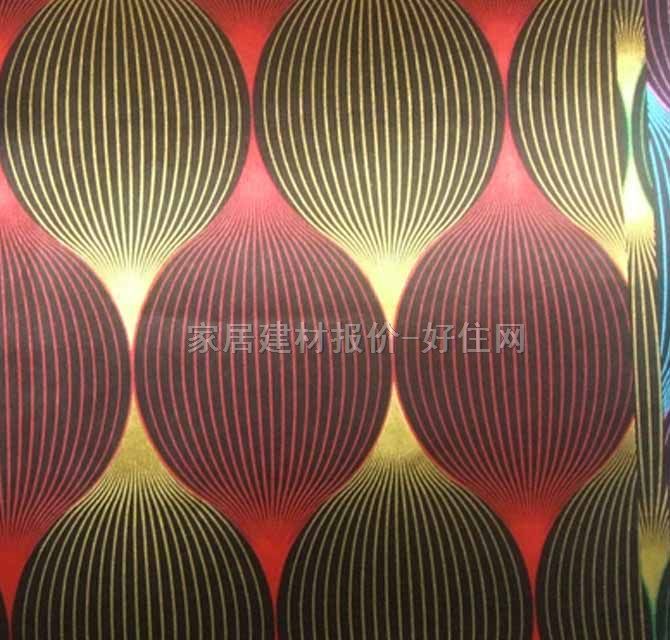 天麗燈飾墻紙 93593 寬530mm×長10米 幾何 金色 紅色