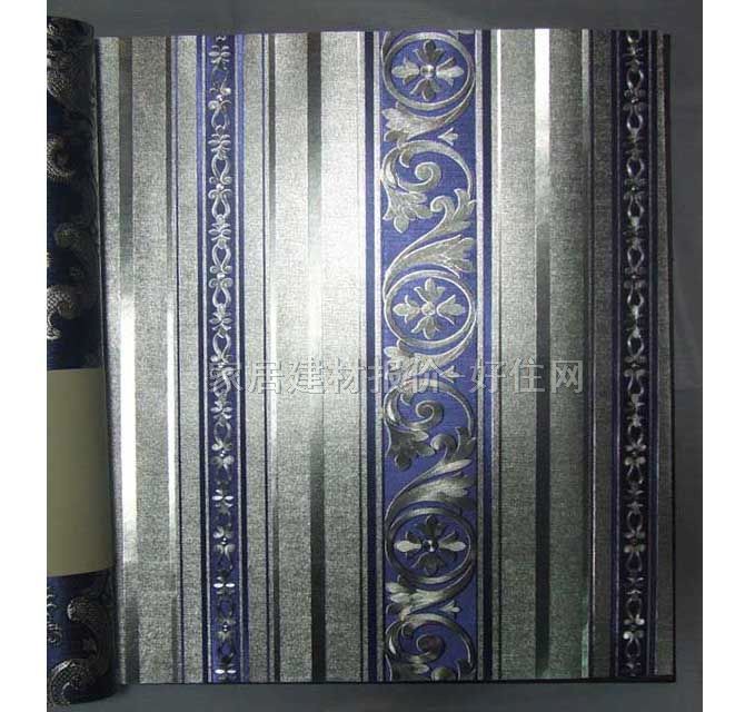 天麗燈飾墻紙 畫龍點(diǎn)金系列 13816 寬530mm×長(zhǎng)10米 歐花 銀色 藍(lán)色