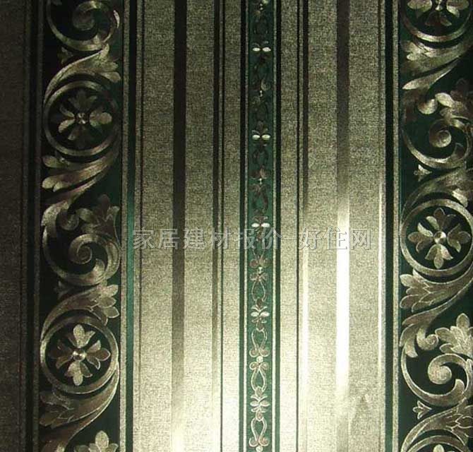 天麗燈飾墻紙 畫龍點金系列13818 寬530mm×長10米 歐花 金色 綠色