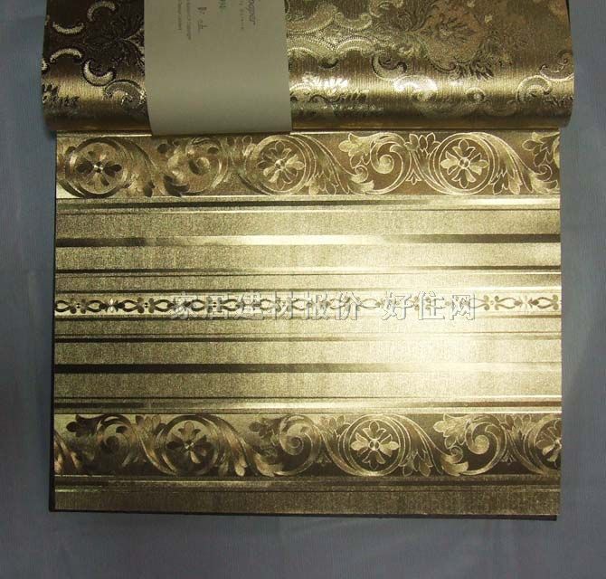 天麗燈飾墻紙 畫龍點金系列13810 寬530mm×長10米 歐花 金色