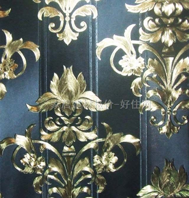 天麗燈飾墻紙 畫龍點(diǎn)金系列 18142 寬530mm×長10米 歐花 藍(lán)色