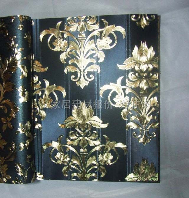 天麗燈飾墻紙 畫龍點(diǎn)金系列 18142 寬530mm×長10米 歐花 藍(lán)色