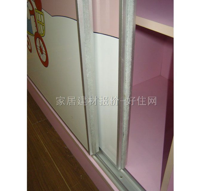 澳萊雅大衣柜衣帽間 紅棉花 彩繪玻璃 板式