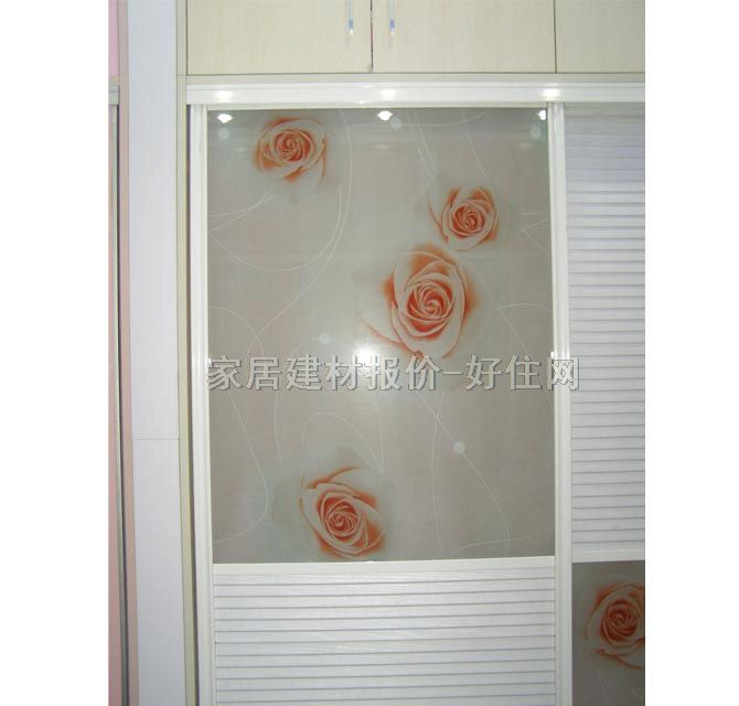 澳萊雅衣柜推拉門 中百葉門+強化玻璃 訂做