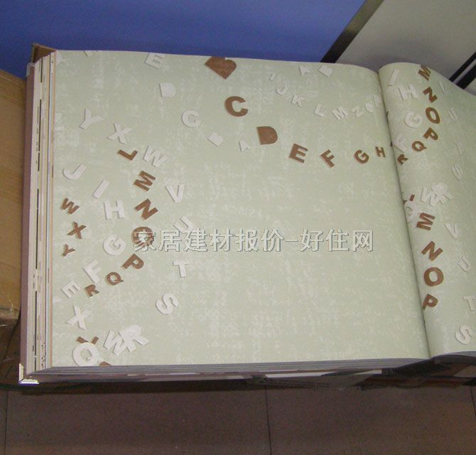 Bailamo墻紙 BA31101 0.7×10M 字母 白色