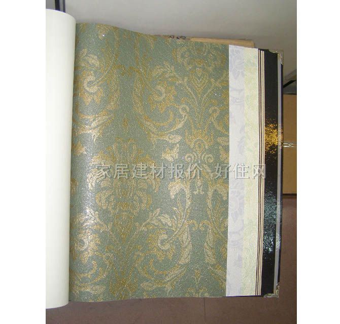 甜蜜家園墻紙 HM-1928 寬530mm×長(zhǎng)10米 歐花 金色