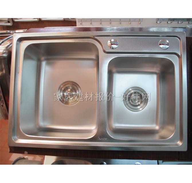 嘉迪斯廚盆水槽星盆 不銹鋼660×440×200mm 不銹鋼6644 雙盆