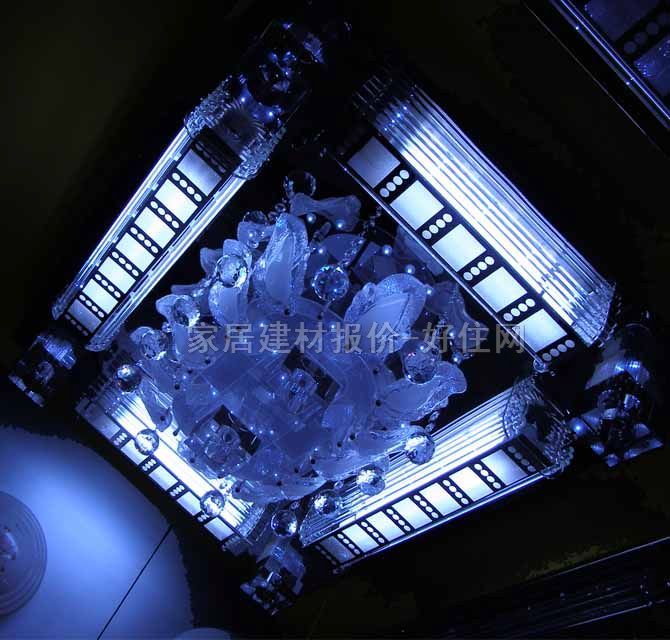 隆豪吸頂燈 餐廳吸頂燈8122/長(zhǎng) 方形 960mm×700mm 大型奢華風(fēng)格 透明玻璃