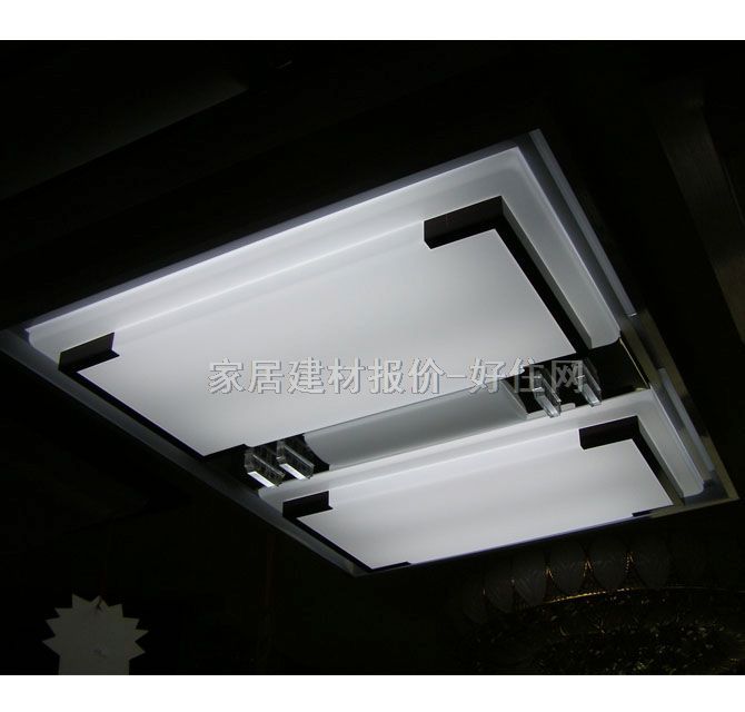 杰尼斯吸頂燈 書房\起居室吸頂燈 8131/4+1 方形 古典傳統(tǒng)風格 白底帶圖案亞克力