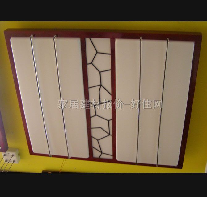 杰尼斯吸頂燈 書房\起居室吸頂燈8151/4+1 方形 800mm×600mm 古典傳統(tǒng)風格 白底帶圖案亞克力