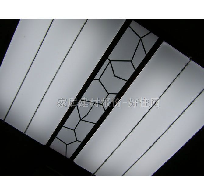 杰尼斯吸頂燈 書房\起居室吸頂燈8151/4+1 方形 800mm×600mm 古典傳統(tǒng)風格 白底帶圖案亞克力