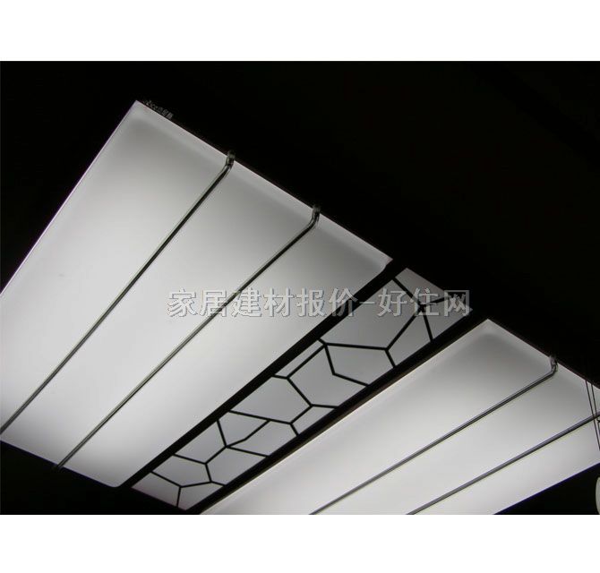 杰尼斯吸頂燈 書房\起居室吸頂燈8151/4+1 方形 800mm×600mm 古典傳統(tǒng)風格 白底帶圖案亞克力