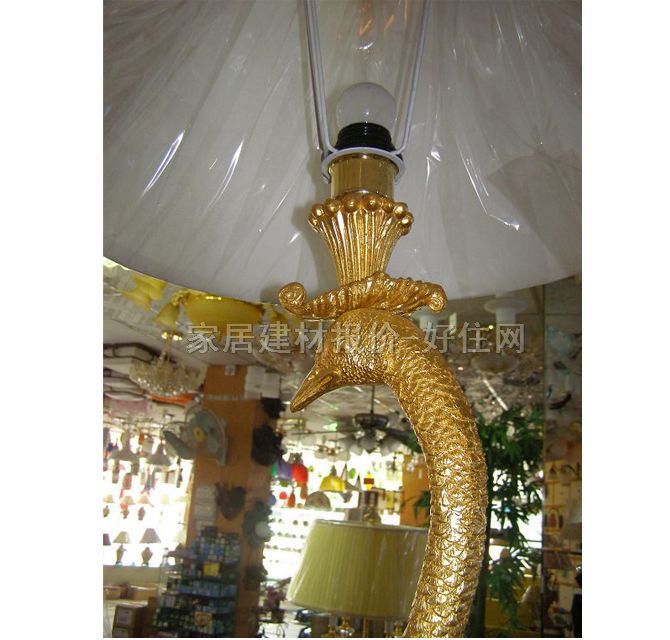 嘉豪落地?zé)? 金孔雀 未知mm 現(xiàn)代流行 布藝燈罩 木質(zhì)燈架