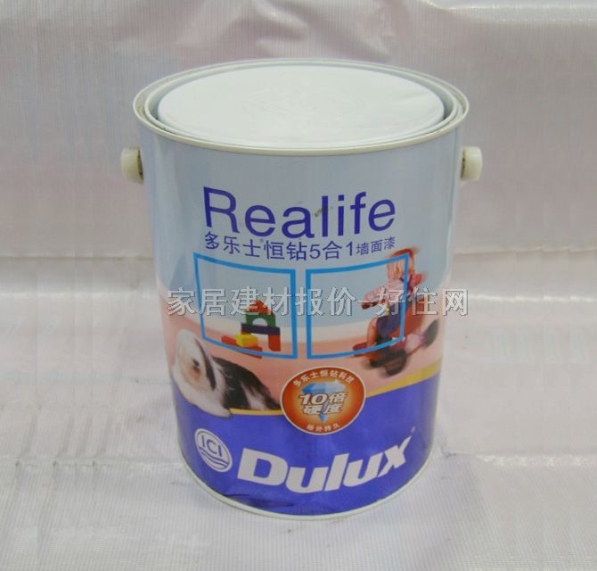 多樂(lè)士?jī)?nèi)墻乳膠漆 Realife恒鉆5合1啞光 5L 白色啞光