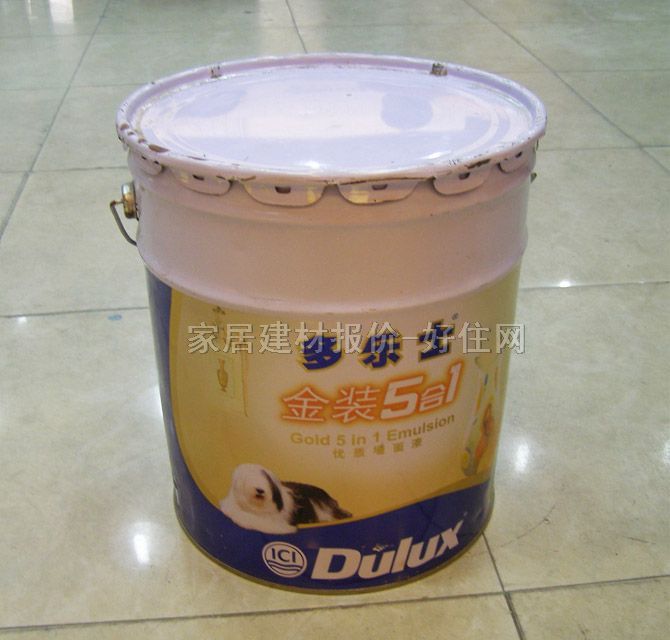 多樂(lè)士?jī)?nèi)墻乳膠漆 金裝5合1優(yōu)質(zhì)墻面漆 工程漆 18L 白色