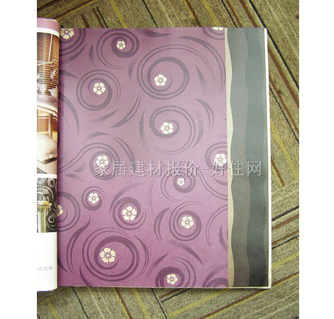 優(yōu)閣墻紙 現(xiàn)在風(fēng)格紫色小圈AR-6406 寬530mm×長(zhǎng)10米 幾何 紅色