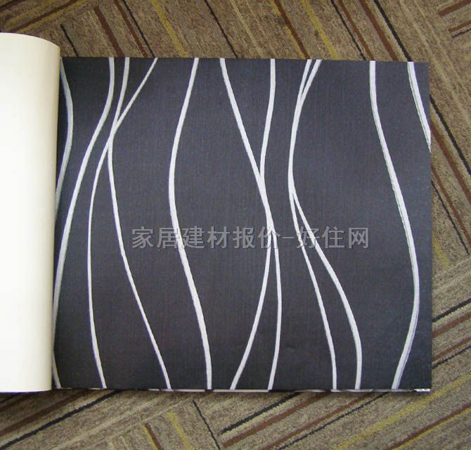 天涯墻紙 現(xiàn)代風(fēng)格黑白曲線 寬530mm×長(zhǎng)10米 幾何 黑色