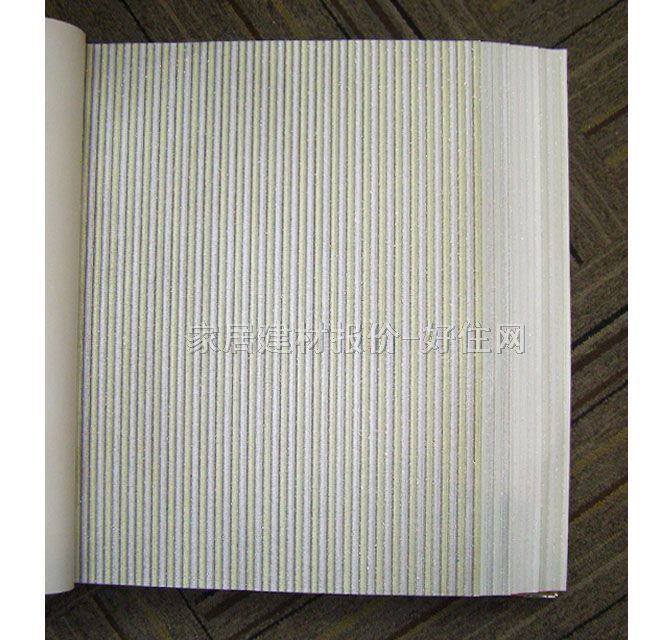 LG墻紙 現(xiàn)代風(fēng)格綠色條紋 1.06×15.5M 豎紋 白色