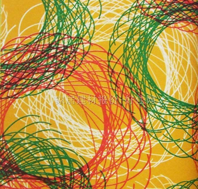 星火墻紙 61101 寬530mm×長(zhǎng)10米 幾何 黃色