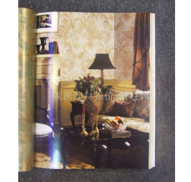 泰特墻紙 歐式風(fēng)格綠色花紋 0.915m 歐花 綠色