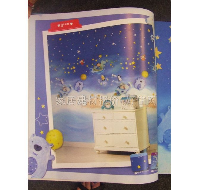 迪士墻紙 兒童系列藍(lán)色人物 1.06×15.6M 卡通 藍(lán)色