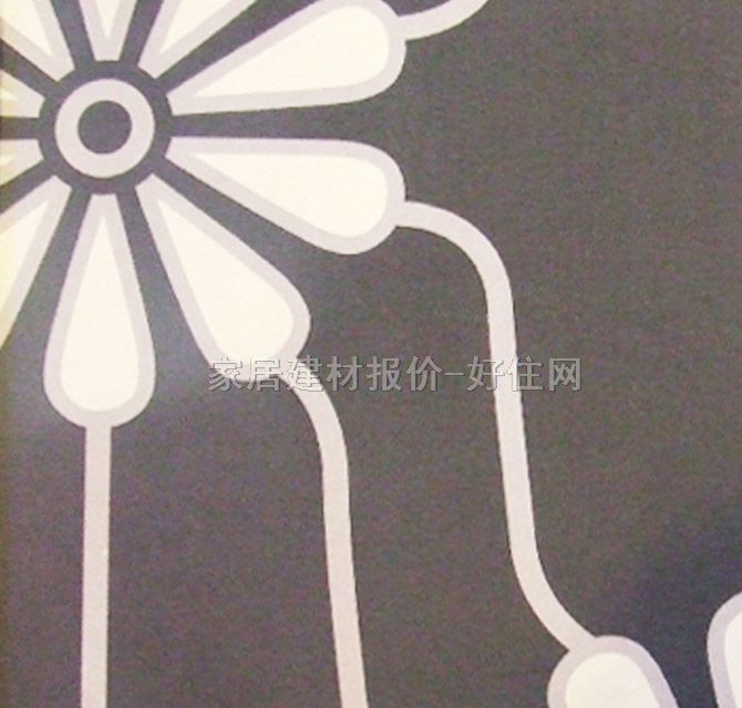 泰特墻紙 現(xiàn)代抽象黑色大花 1.06×15M 花 黑色