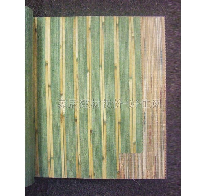 泰特墻紙 田園風(fēng)格黃綠色條紋 0.91×50M 樹紋 綠色