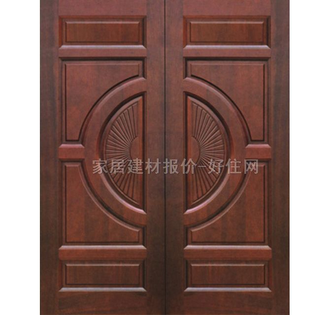 家寶原木實(shí)木門 黑胡桃JB-110A 2100×1600mm