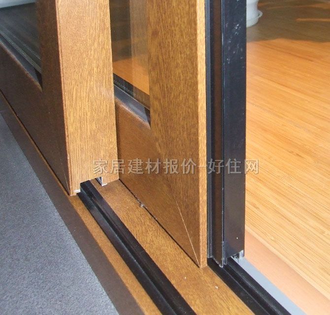 一米陽(yáng)光鋁合金門 推拉門單面覆膜 訂做