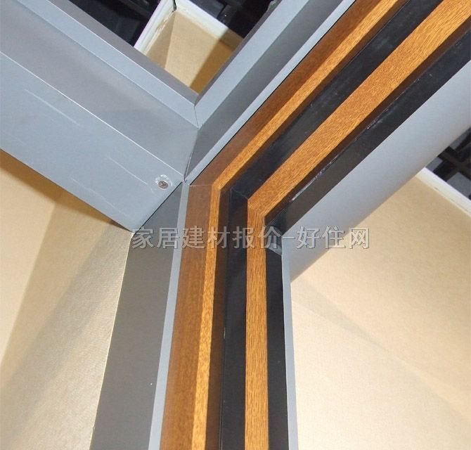 一米陽(yáng)光鋁合金門 推拉門單面覆膜 訂做