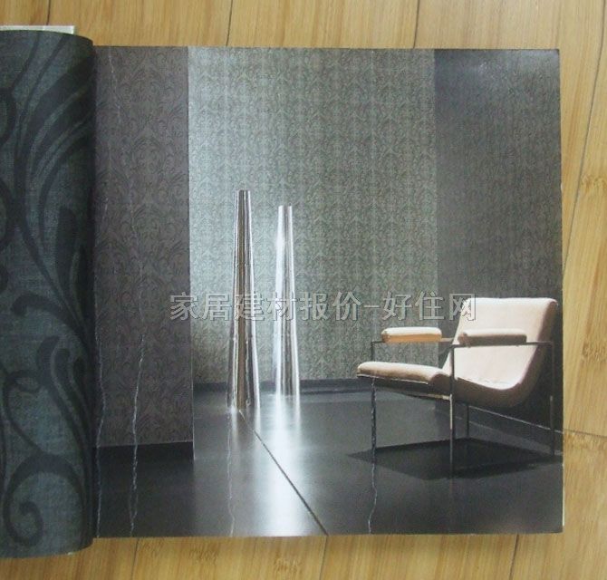 金田野墻紙 淡雅風(fēng)格咖啡色藤蔓花紋 1.37×27M 歐花 褐色