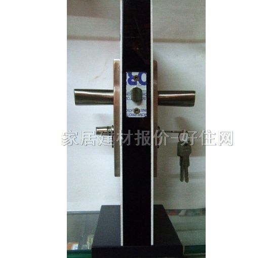 凱樂福木門鎖 MZ0303AA 45mm-55mm 不銹鋼 執(zhí)手鎖 閃銀色