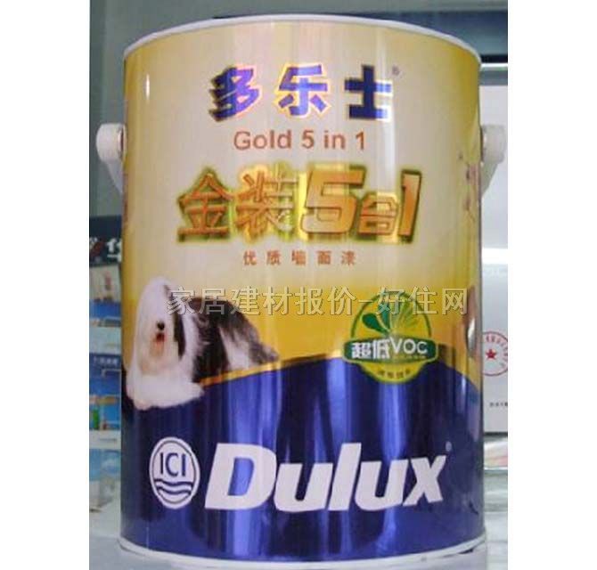 多樂士內(nèi)墻乳膠漆 金裝5合1優(yōu)質(zhì)墻面漆 A9700-65000 5L 白色啞光