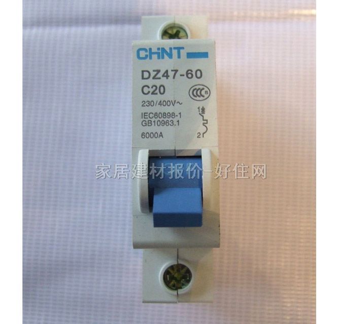 正泰斷路器\空氣開關(guān) DZ47-60 C20 1P 20A 空氣開關(guān)(塑殼斷路器)