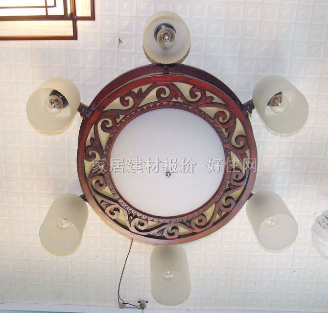 香山木吊燈 MD7-142 木質(zhì)燈架+磨砂玻璃燈罩 傳統(tǒng)復(fù)古風(fēng)格 H270×W760×760mm 白色