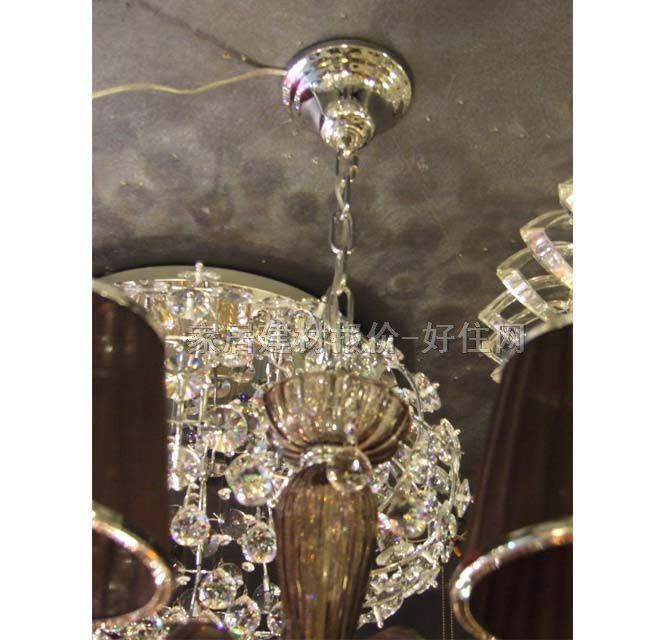 金沙吊燈 2009/8 金屬燈架+紗織燈罩 大型奢華式 Φ750mm 白色