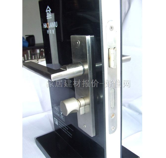 好萊屋木門鎖 HH5820L-HA53L雙舌 45mm-55mm 鋅合金 執(zhí)手鎖 啞光銀