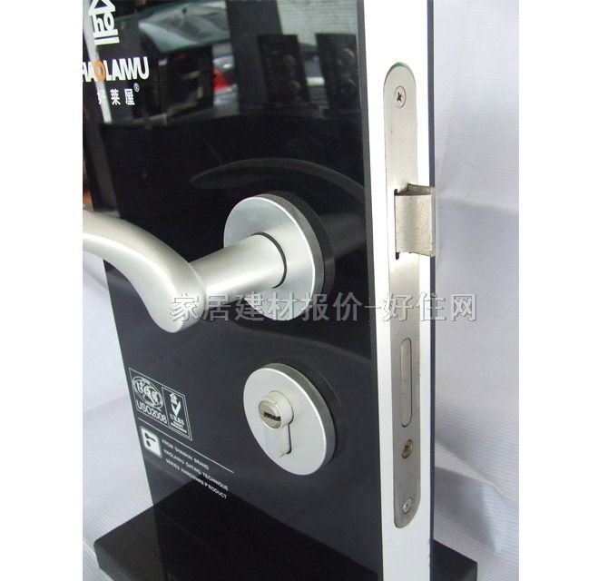 好萊屋木門鎖 太空鋁 HA7277-HA39 45mm-55mm 鋁合金 執(zhí)手鎖 啞光銀