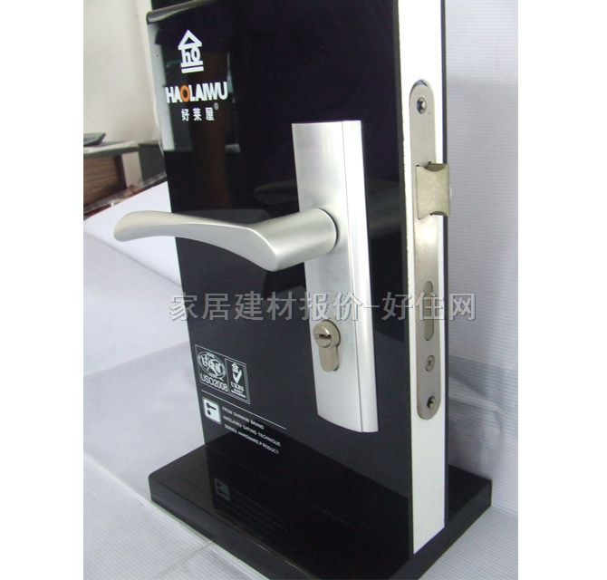 好萊屋木門鎖 太空鋁 HA5802-HA05 45mm-55mm 鋁合金 執(zhí)手鎖 啞光銀