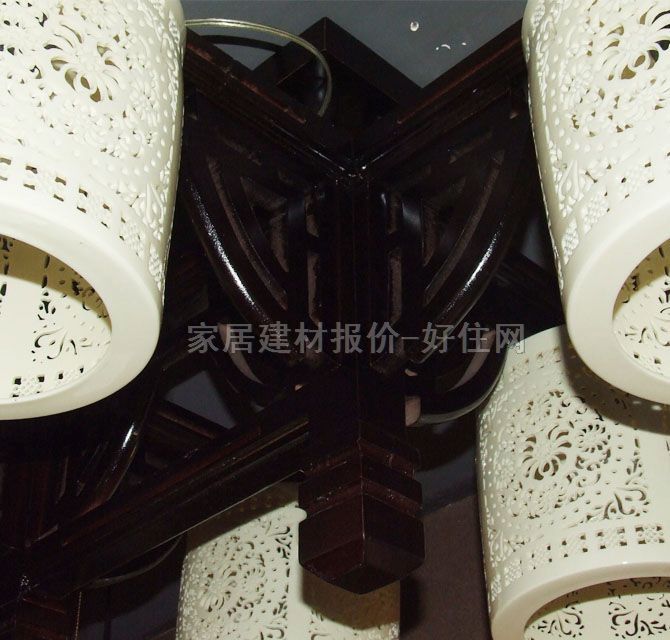 永隆達(dá)吊燈 8324-6 木質(zhì)燈架+陶瓷燈罩 民族風(fēng)式 1000×750×350mm 白色