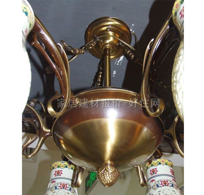 永隆達(dá)吊燈 8631-6 木質(zhì)燈架+陶瓷燈罩 民族風(fēng)式 Φ770×580mm 白色